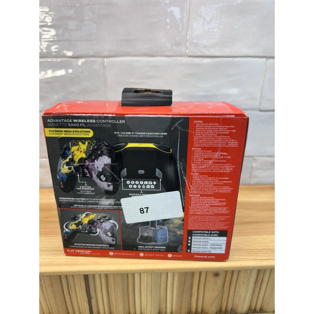 PowerA Advantage Wireless Nintendo Switch Controller Pokemon Mega Evolutions New